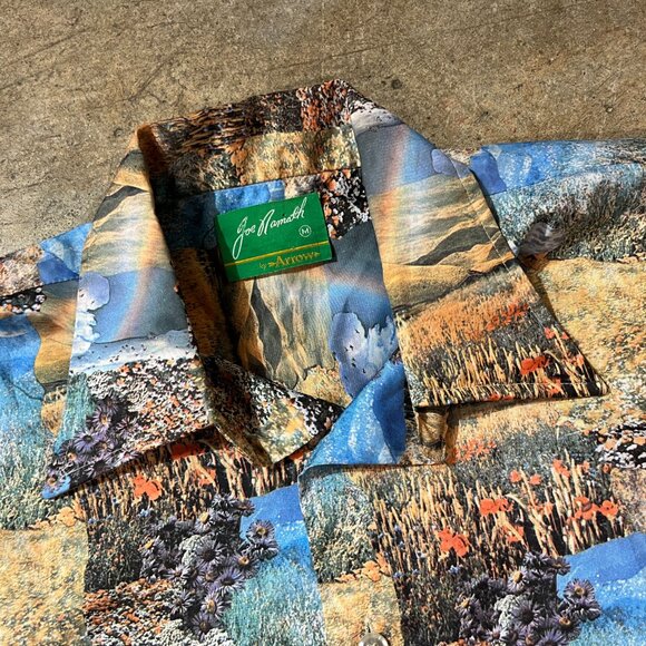 Vintage 1970s Joe Namath by Arrow All-over Photo Print Shirt - Picture 4 of 5